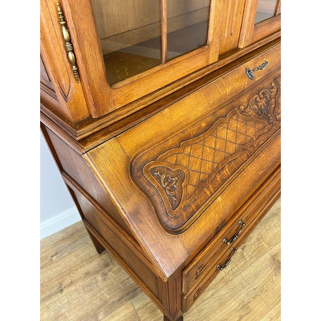 Vintage French Display Cabinet in Oak For Sale - Image 9 of 18