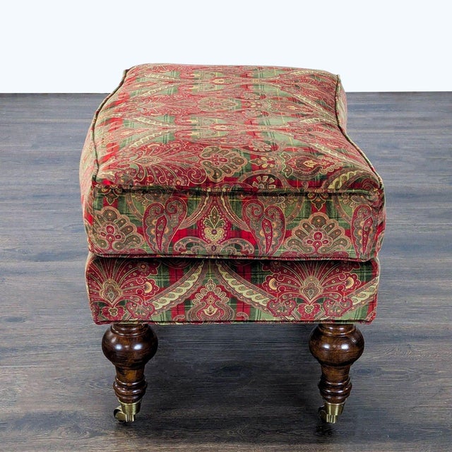 2010s Lillian August Paisley Ottoman For Sale - Image 5 of 8