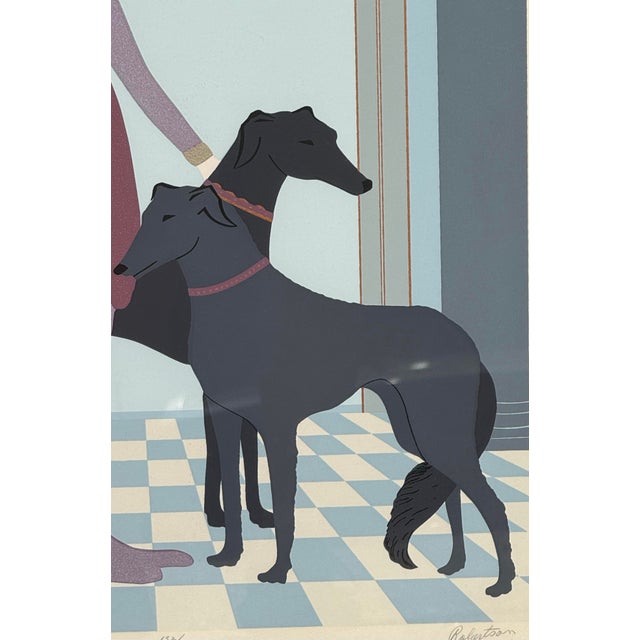 Erté Erté Framed Serigraph “Symphony in Black” (1980s) — Official Hand-Signed Limited Edition Print 132/300, Robertson Publishing For Sale - Image 4 of 12