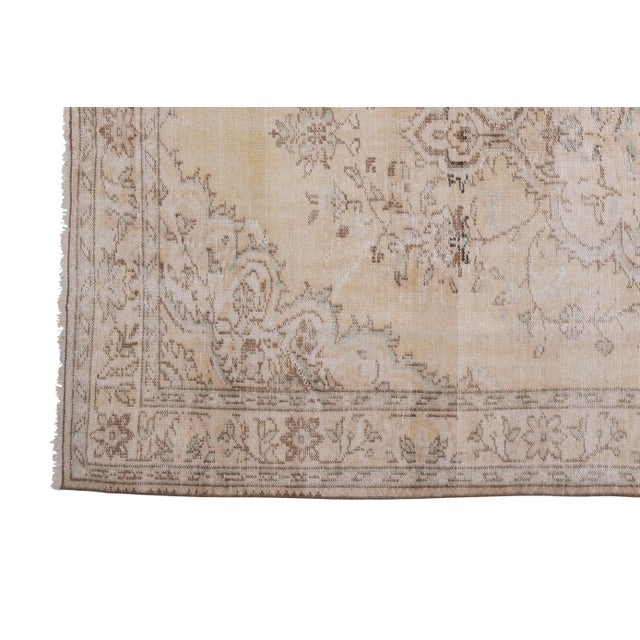 Vintage Mid-Century Turkish Oushak Rug- 5'10'' X 9'10'' For Sale - Image 9 of 13