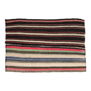 Striped Vintage Mini Kilim Rug - 2`5″ X 3`7″ For Sale