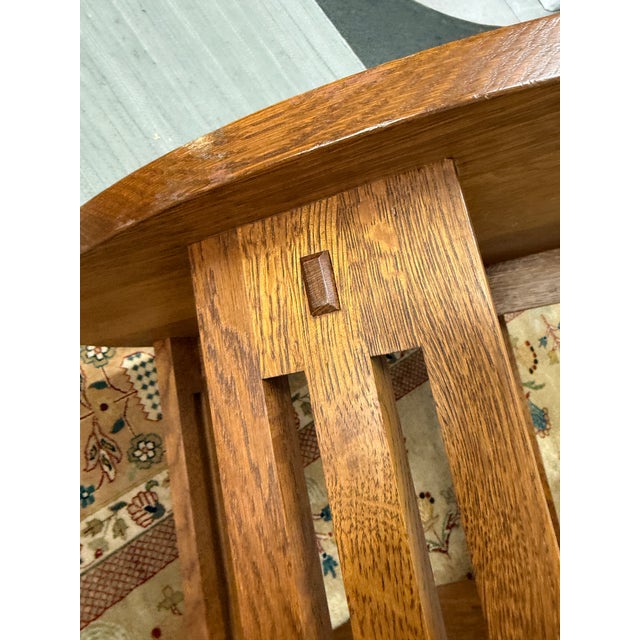 Stickley Mission Collection Round End Table For Sale In San Francisco - Image 6 of 12