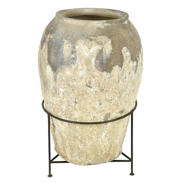 Large Terracotta Jar on Foot For Sale - Image 9 of 9