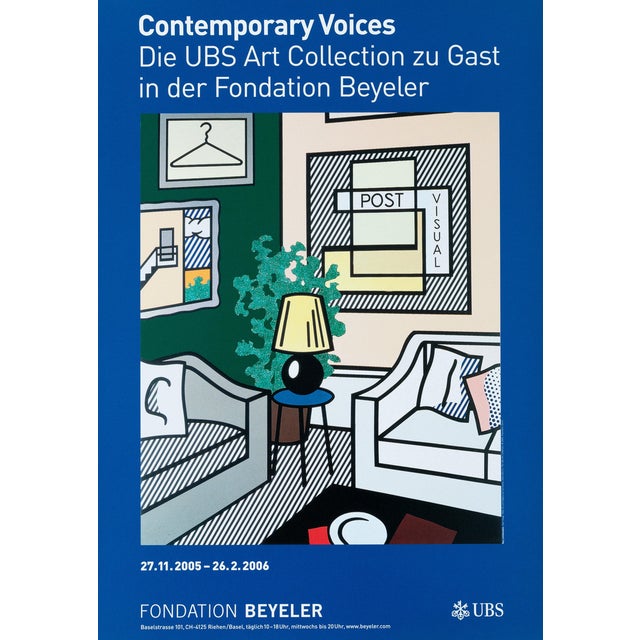 Interior with Lamp Poster after Roy Lichtenstein For Sale