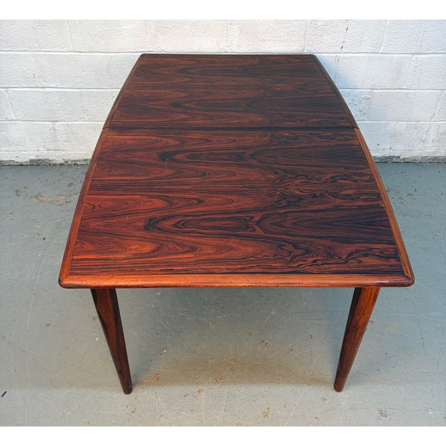 Mid 20th Century Mid-Century Modern Danish Rosewood Expanding Butterfly Leaf Dining Table For Sale - Image 5 of 17