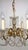 Metal Vintage Brass and Frosted Glass Chandelier from Palwa, 1970s For Sale - Image 7 of 11