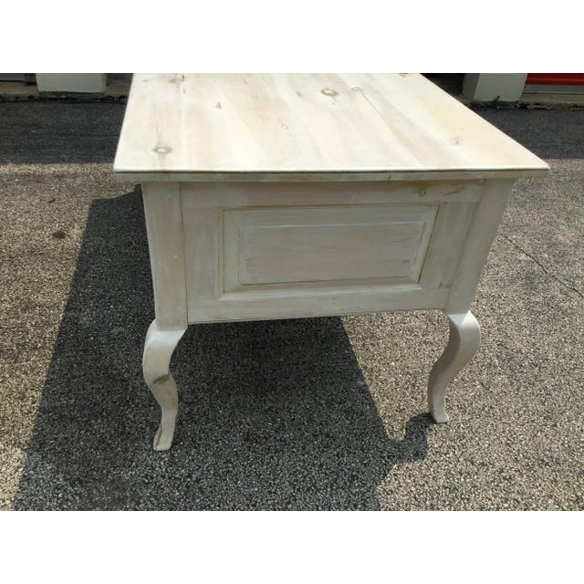 2000 - 2009 White Washed Pine Desk For Sale - Image 5 of 10