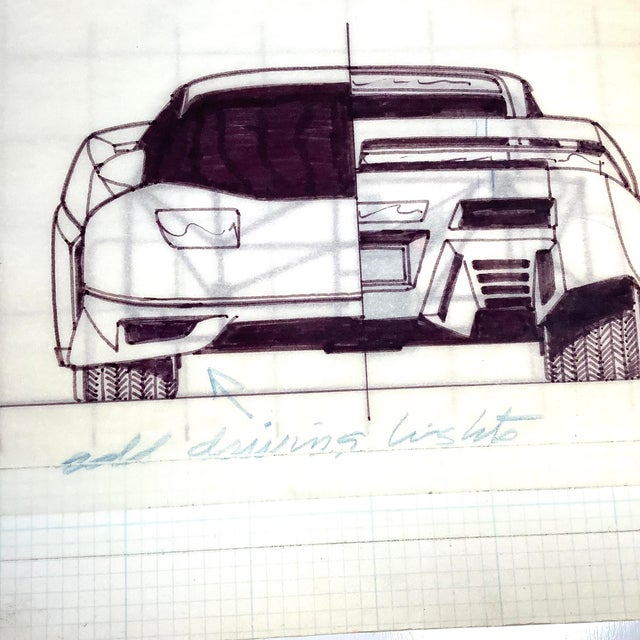 Drawing/Sketching Materials 1980s R Bevis Original Automotive Concept Car Rendering Coupe Roadster Prototype Art For Sale - Image 7 of 13