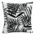 22" Indoor/Outdoor Pillow Black and White Cali Palm For Sale