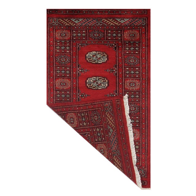Traditional Pasargad DC Fine Pak Bokhara Hand-Knotted Rug For Sale - Image 3 of 3