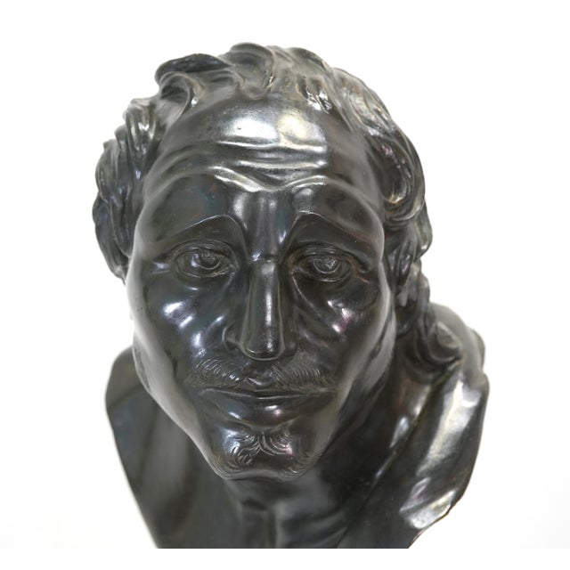 Arrotino (Knife Sharpener) Fonderia Artistica Chiurazzi Lifesize Bronze Bust on Socle Finest 19th century quality bronze...