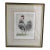 1990s Sandy Scott Signed Etching Rooster Chicken Limited Edition Framed Art Dominick For Sale