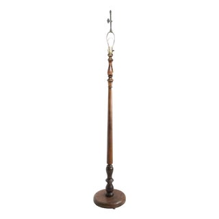 Early 20th Century Turn of the Century Turned Wood Floor Lamp For Sale