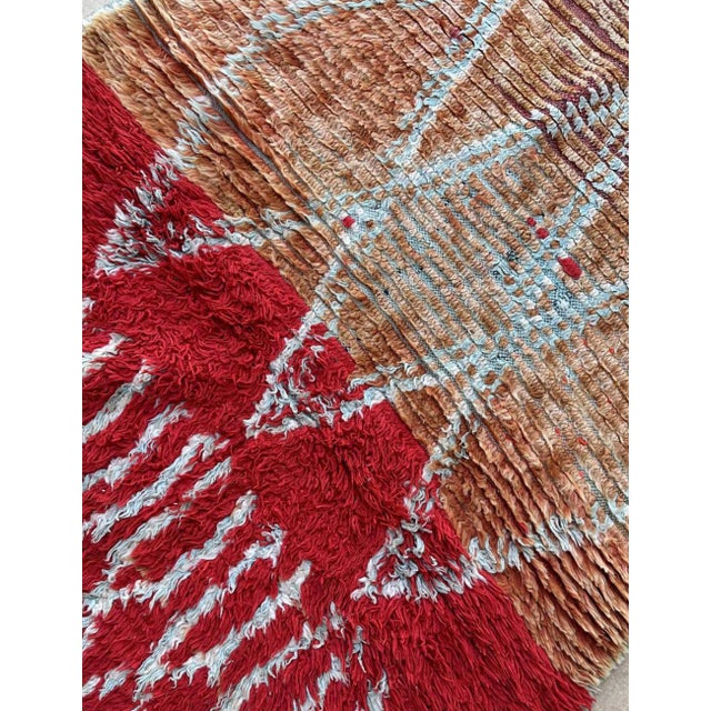 Mid-Century Modern Ombré Berber Wool Runner Rug - 9.8 X 3.2 Ft For Sale - Image 3 of 8