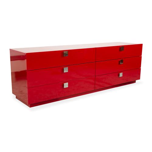 Modern Red Wooden Sideboard from Joop For Sale - Image 3 of 15