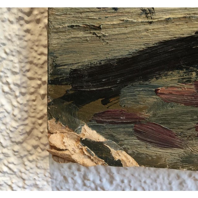 Fritz Strebel, Rue du Pot de Fer, Vieux Paris, Oil on Wood For Sale - Image 9 of 10