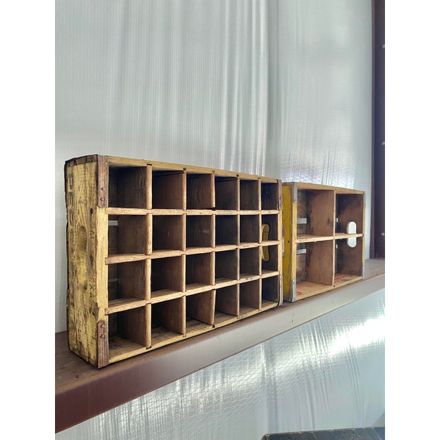 Primitive Wood Soda Crates, a Pair For Sale - Image 10 of 12