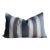Designer Lumber Pillow in Blue Tan & White Stripe Includes Down Feather Insert For Sale
