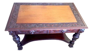 Early 20th Century Mahogany Library Table Partners Desk