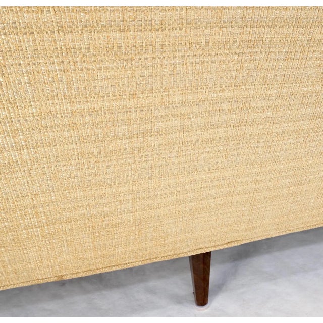 Adrian Pearsall Mid-Century Modern Gondola Style Sofa Pearsall Attributed Oatmeal Upholstery For Sale - Image 4 of 13