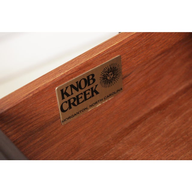 Pair Knob Creek Walnut Mahogany Open Bookcase For Sale - Image 16 of 16