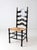 Black Vintage Hitchcock Style Ladder Back Chair With Rush Seat For Sale - Image 8 of 15