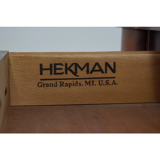 Hekman Burl Elm & Mahogany George III Console Table For Sale - Image 12 of 12