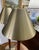Ralph Lauren Ralph Lauren Brown Leather-Wrapped and Brush Brass/Metal Tall Buffet Lamps, a Pair For Sale - Image 4 of 7
