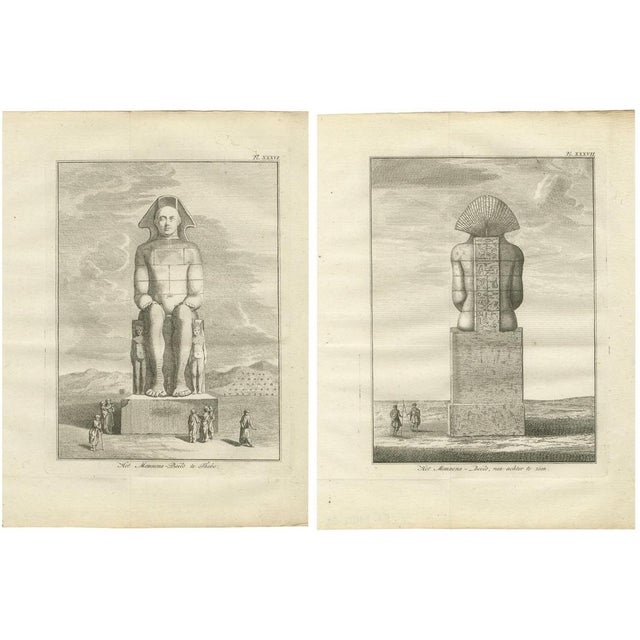 Colossus of Memnon at Thebes, 1776, Paper, Set of 2 For Sale - Image 10 of 10