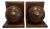Antique Pair of Custom Wooden Lawn Bowls / Bocce Balls / Bouies : Lawn Bowling Bookends by Thomas Taylor Glasgow, a Psir For Sale