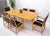Late 20th Century Solid Curly Maple Table 6 Chairs Bench Hand Made Jointly Studio Dining Set For Sale - Image 10 of 18