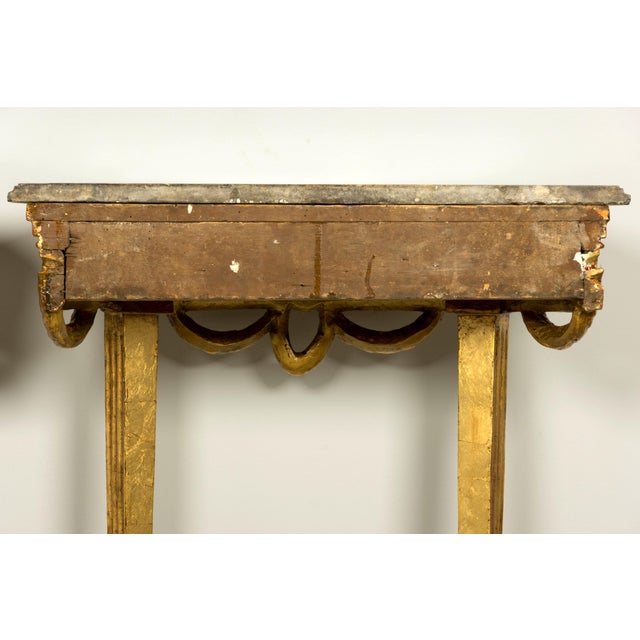Pair of 18th Century French Louis XVI Giltwood Demilune Tables For Sale - Image 14 of 18