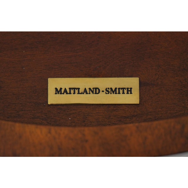 Maitland Smith Mahogany Inlaid Occasional Table For Sale - Image 17 of 17