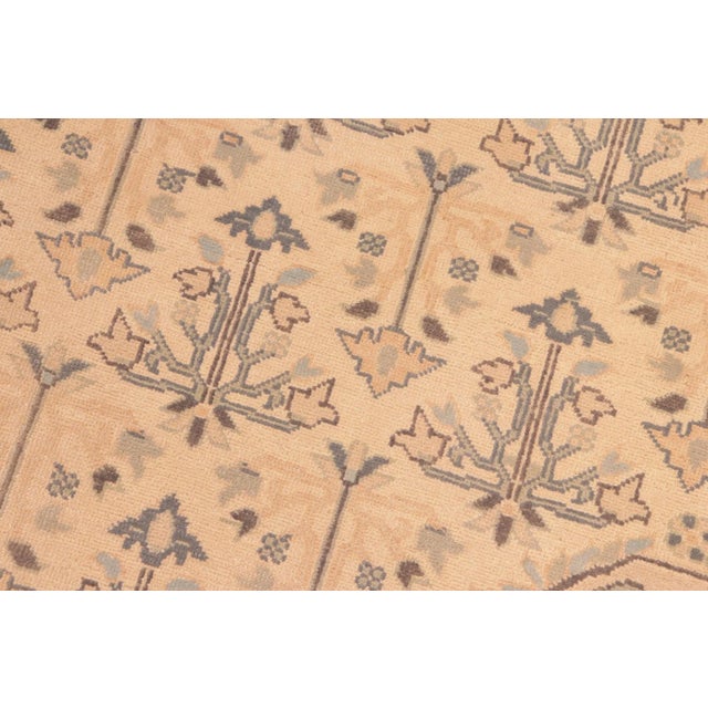 1980s 1980s 1980s Semi Antique Bohemian Beige/Rose Wool Rug For Sale - Image 5 of 10