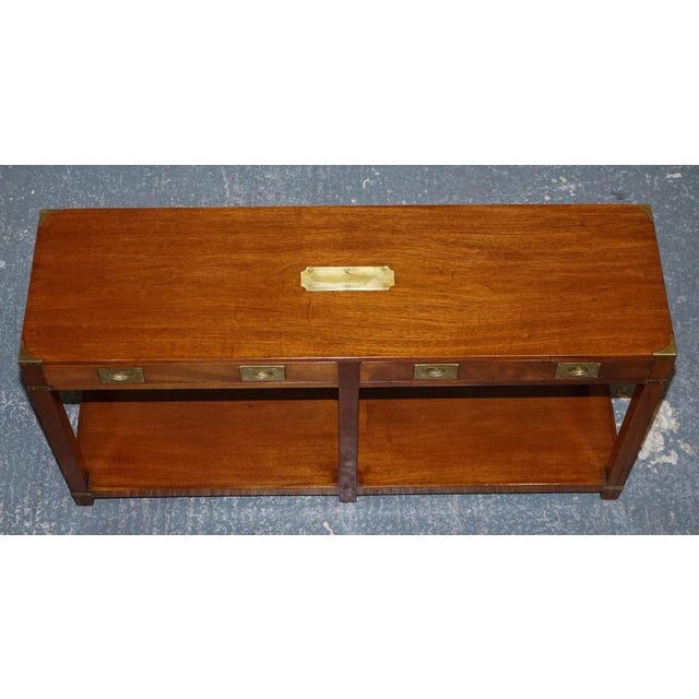 Vintage Military Campaign Console Table by London Kennedy for Harrods For Sale - Image 10 of 18