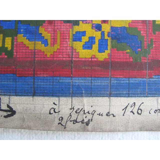 1900 - 1909 Antique Jacquard Design on Paper For Sale - Image 5 of 7