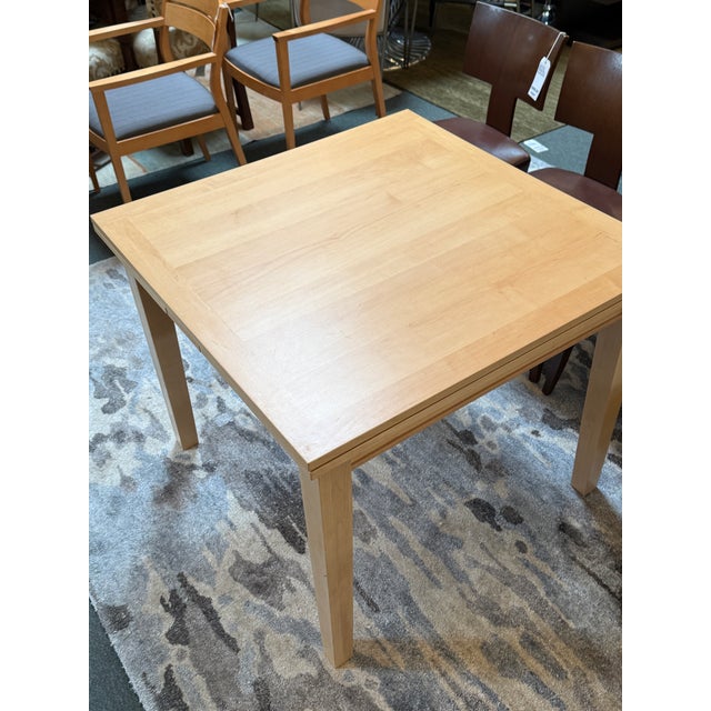 Wood Crate & Barrel Extension Dining Table For Sale - Image 7 of 12
