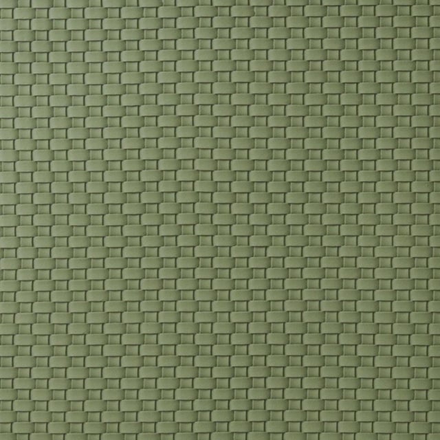 20x12" Woven Faux Leather Cushion Cover - Sage Green For Sale - Image 4 of 9