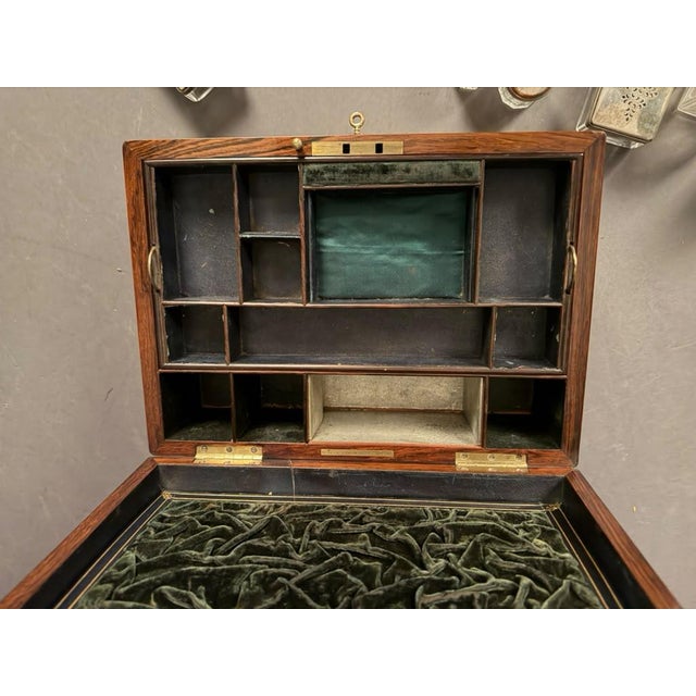 English Ladies Travel Box in Rosewood, Signed Mechi and Bazin of London, Circa 1870 For Sale - Image 16 of 18