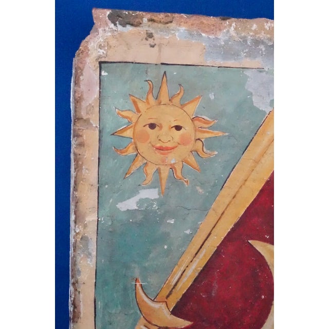 16th Century Renaissance Ceramic Tile with Heraldic Coat of Arms with Sun and Moon from the Abbey of Mirasole Milan, Italy For Sale - Image 16 of 18