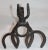 Folk Art 19th Century Folk Art Horseshoe Andirons / Handmade For Sale - Image 3 of 9