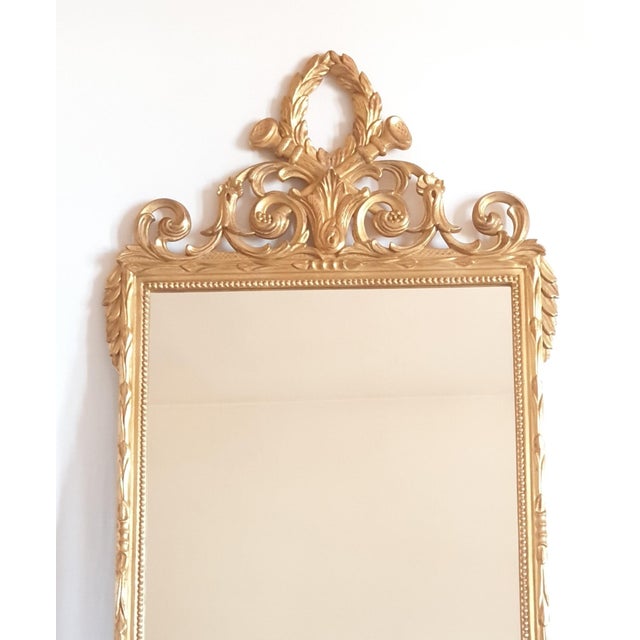 Louis XVI Style Gilt Mirror, 1950 For Sale - Image 3 of 11