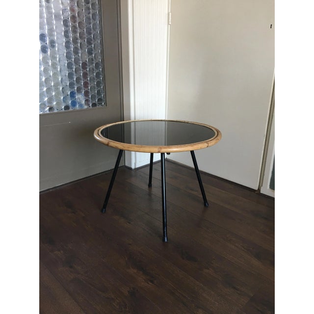 Vintage, Glass & Steel Side or Coffee Table by Rohé Noordwolde, 1950s For Sale - Image 6 of 7