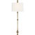 Cawdor Stanchion Wall Light in Antique-Burnished Brass with Linen Shade Designer: Chapman & Myers Finish: Antique-...