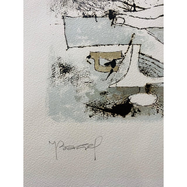 Moses Bagel Bahelfer, Polish French Judaica Watercolor Gouache Painting Original Bauhaus Yiddish Art For Sale - Image 4 of 6