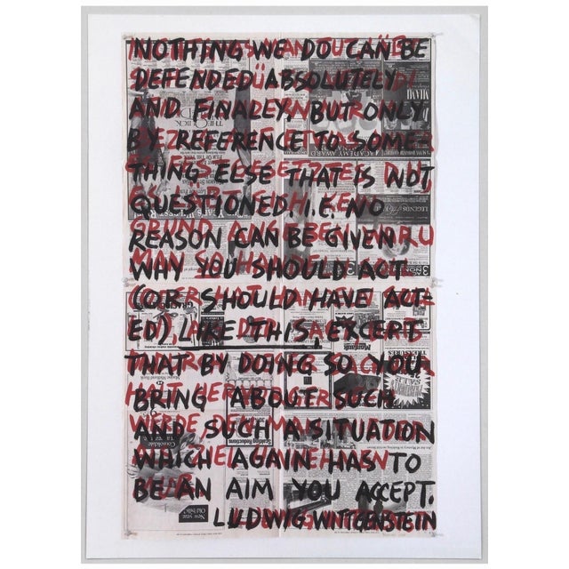 Printmaking Materials Mel Bochner, Conceptual Art Hand Signed Mel Bochner Lithograph Print Abstract Geometric Ed 30, 1991 For Sale - Image 7 of 8