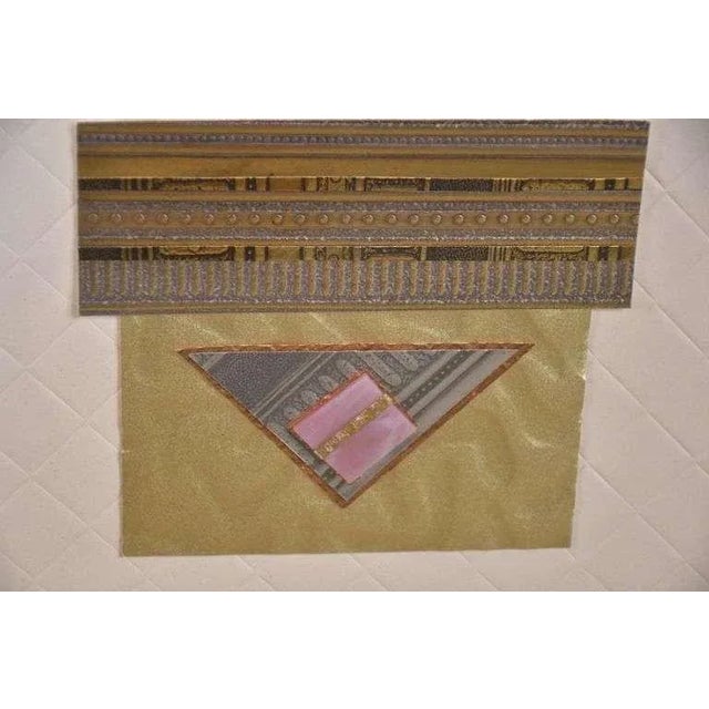 Abstract 1980s Signed Framed Original 3D Mixed Media Artwork "Fortune Ii" by Broe For Sale - Image 3 of 6