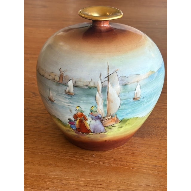 Antique Vienna Austria Porcelain Vase – Seascape Painting, Count Thun Factory (1890-1908) For Sale - Image 12 of 12