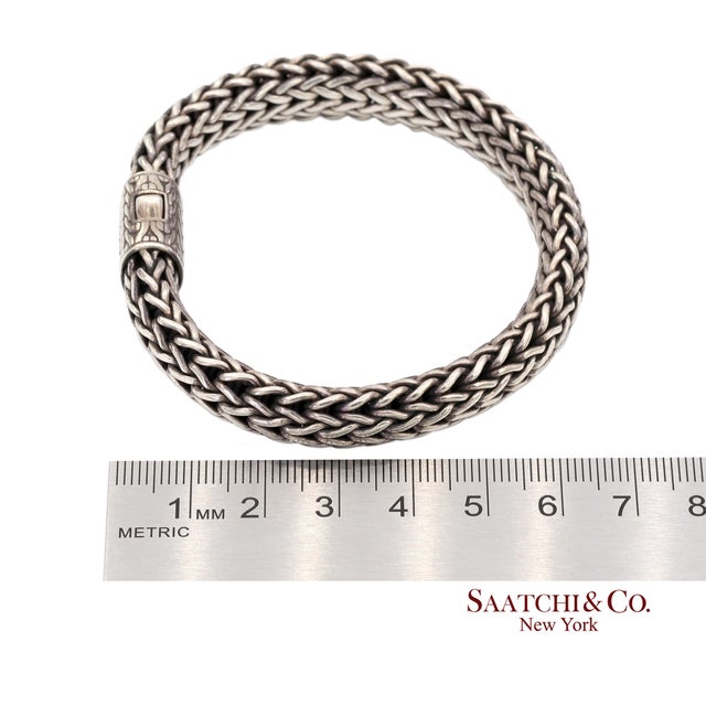 John Hardy Sterling Silver Woven Chain Bracelet For Sale - Image 13 of 14