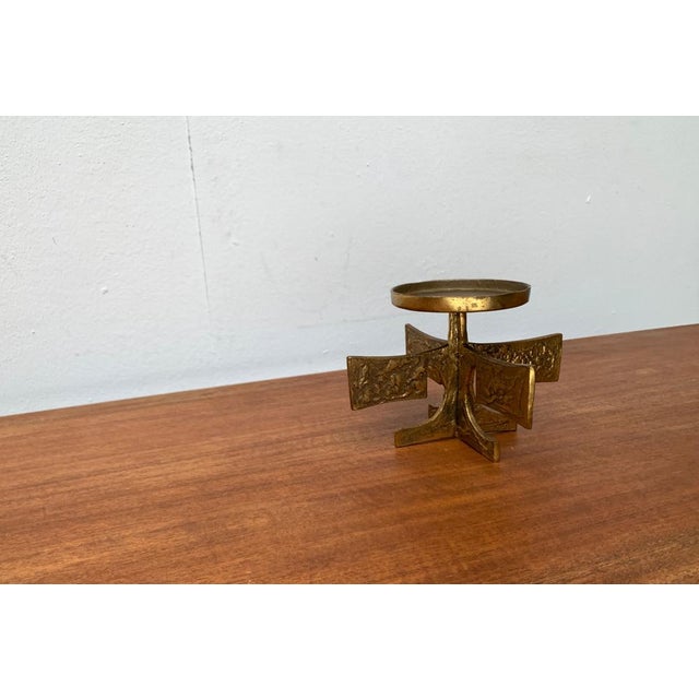 Mid-Century Brutalist Metal Candleholder, 1960s For Sale - Image 9 of 18